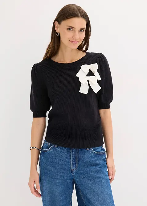 Genser med applikerte sl&oslash;yfer, bonprix