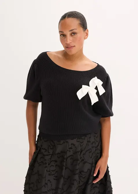 Genser med applikerte sl&oslash;yfer, bonprix