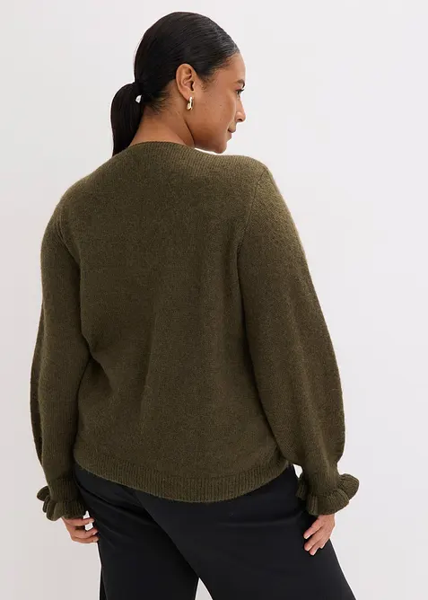 Oversized cardigan i mykt materiale med ull, bonprix