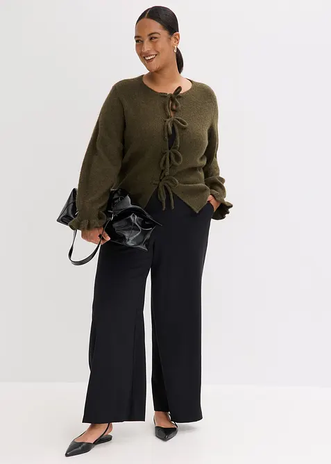 Oversized cardigan i mykt materiale med ull, bonprix