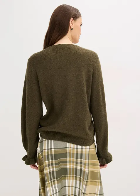 Oversized cardigan i mykt materiale med ull, bonprix