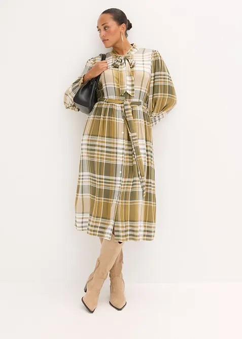 Midikjole med sløyfe, bonprix