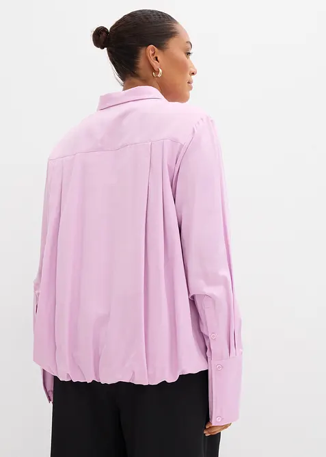 Satengbluse i viskosemiks, bonprix