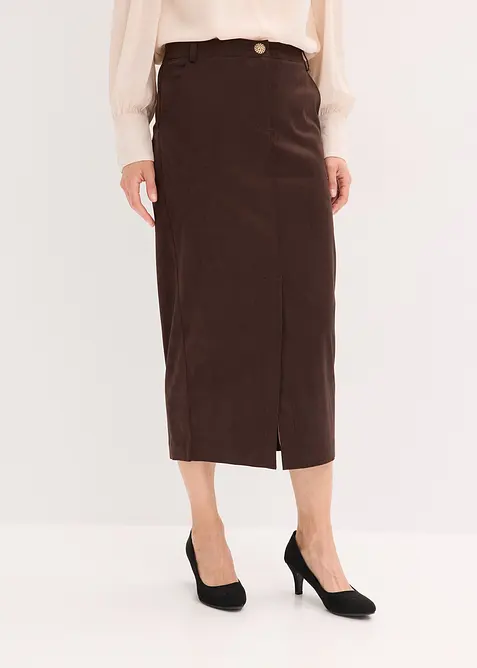 Blyantskj&oslash;rt i imitert semsket skinn, bonprix