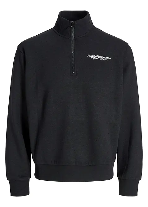 JJ REBEL-sweatshirt med kort glidelås, J&J Rebel