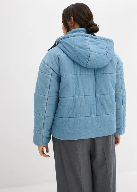 Vattert jakke i denim, bonprix