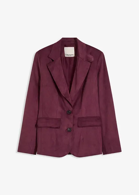 Blazer i semsket skinn, bonprix