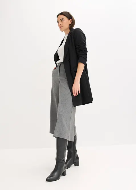 Genser med halvlange ermer, paljetter og glansgarn, bonprix