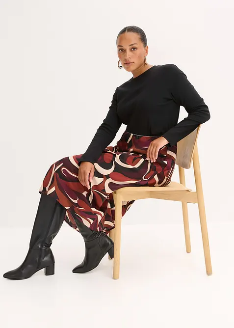 Midiskj&oslash;rt i lett sateng, bonprix