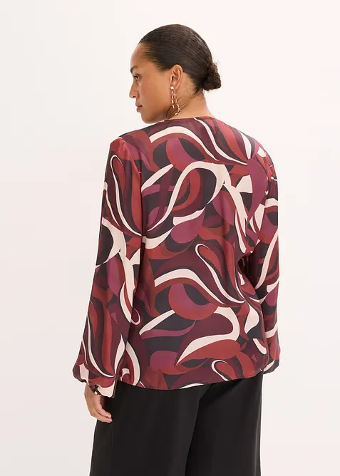 Omslagsbluse i lett sateng, bonprix