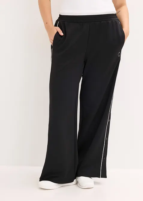 Joggebukse i Quick Dry-materiale med knapper langs sides&oslash;mmen, bonprix