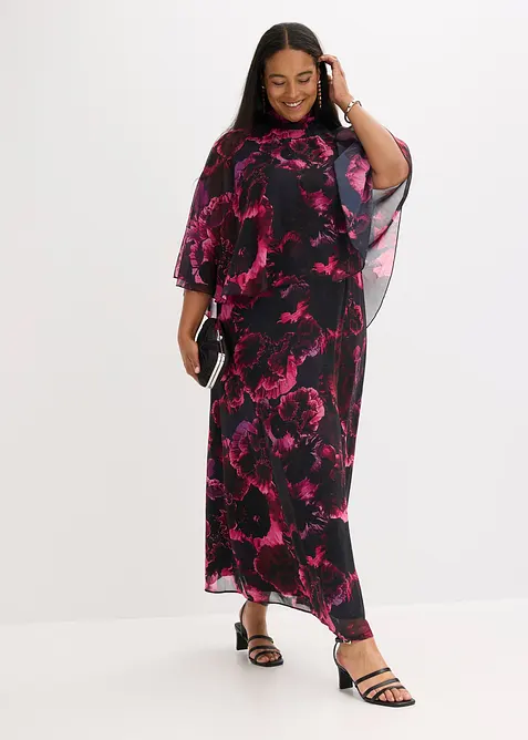 Maxikjole av fin chiffon, bonprix