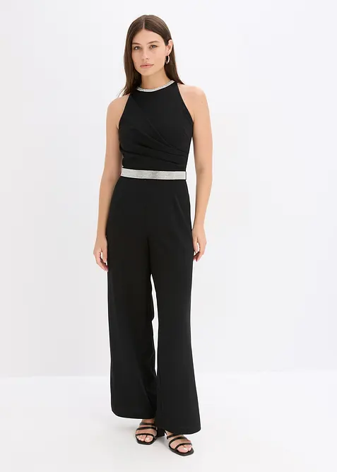 Jumpsuit i strukturert krepp, bonprix
