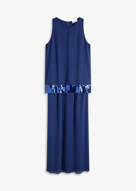 Maxikjole av fin georgette med paljetter, bonprix