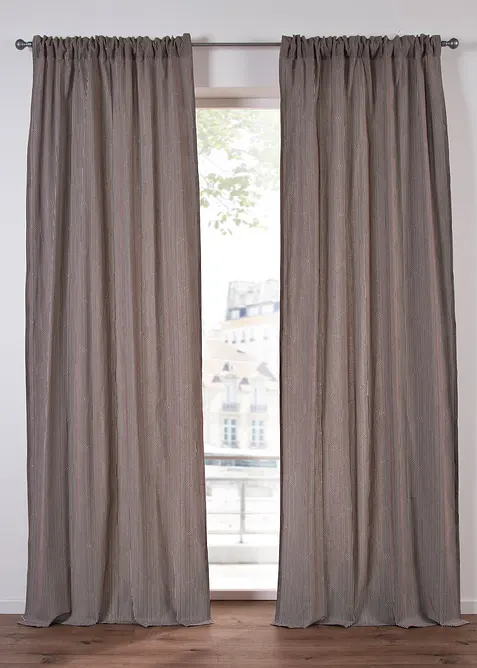 Ugjennomsiktig gardin i økologisk bomull (1-pack), bonprix