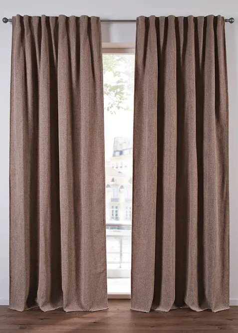 Mørkleggingsgardin i strukturmateriale (1-pack), bonprix