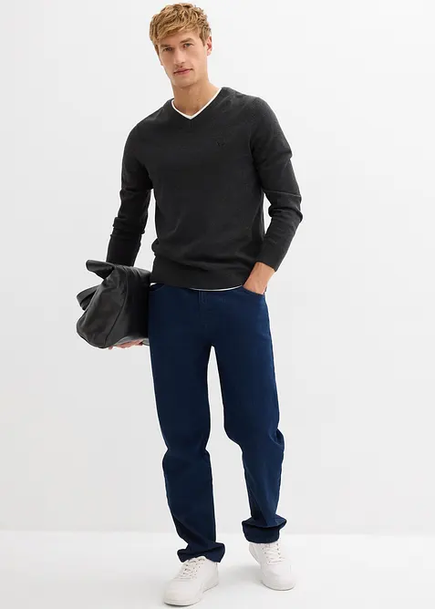 Finstrikket genser i 100% bomull, bonprix