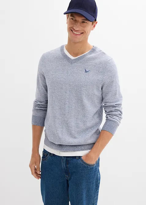 Finstrikket genser i 100% bomull, bonprix