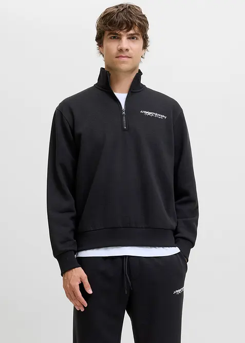 JJ REBEL-sweatshirt med kort glidelås, J&J Rebel