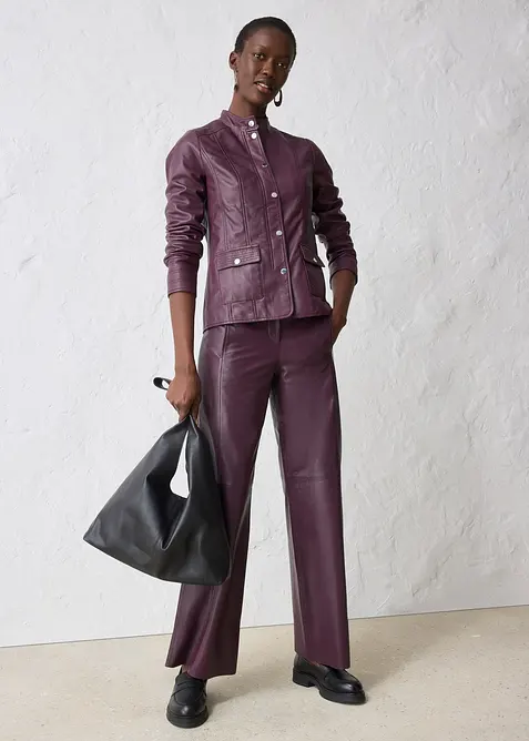 Skinnjakke i lammenappa, bonprix