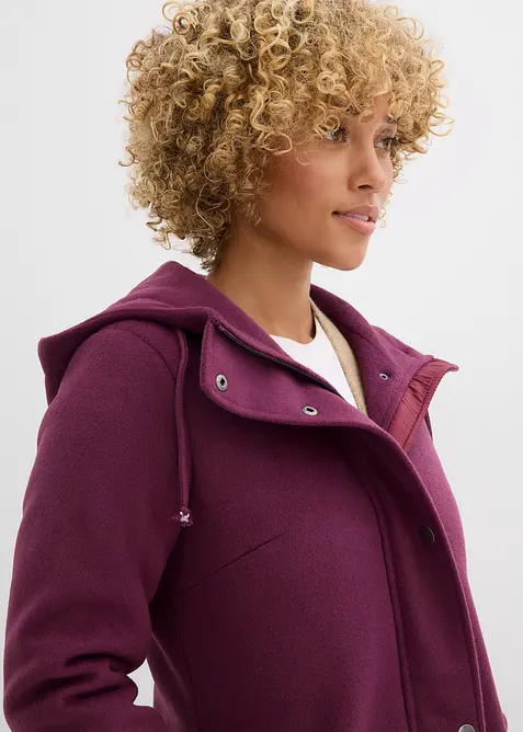 Kåpe i ull-stil og maxilengde, bonprix