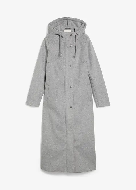 K&aring;pe i ull-stil og maxilengde, bonprix