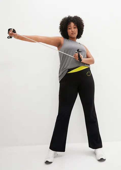 Treningsbukse av bomull, utsvingt, bonprix