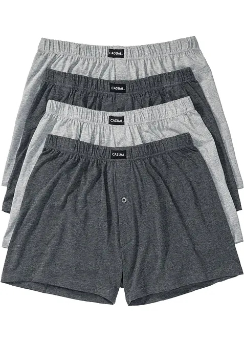 Ledig boxershorts i jersey med myk bomull (4-pack), bonprix