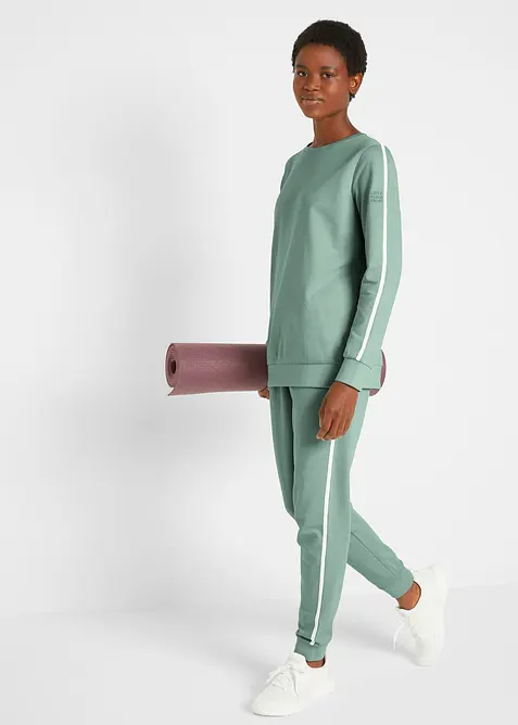 Joggedress i 100% bomull (2-delt sett), bonprix
