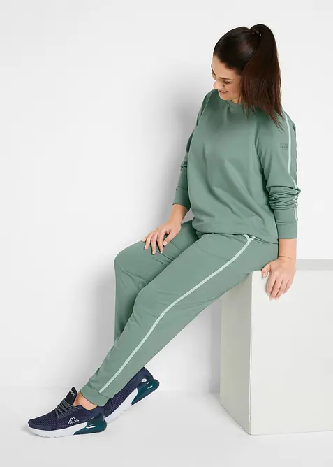 Joggedress i 100% bomull (2-delt sett), bonprix