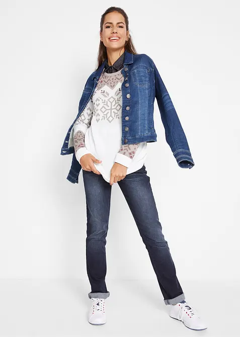 Genser med strikkem&oslash;nster, bonprix