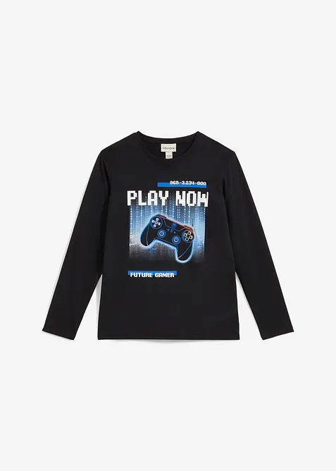 Langermet topp av 100% økologisk bomull, bonprix