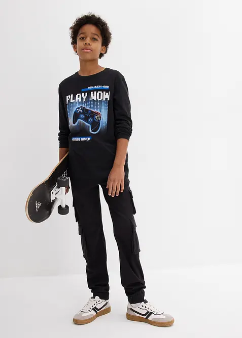 Langermet topp av 100% økologisk bomull, bonprix