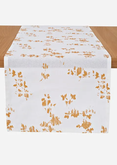 Bordløper i økologisk bomull med glanstrykk, bonprix