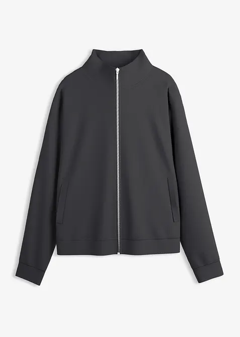 Jakke i scuba-materiale med glidelås, bonprix