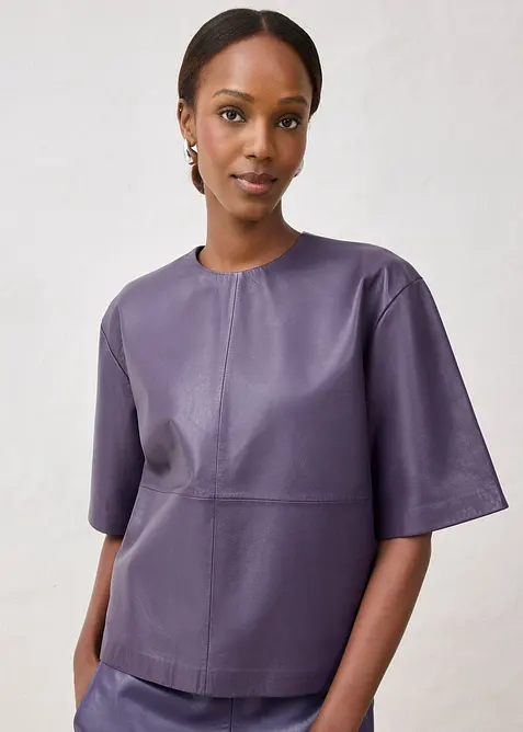 Skinntunika i lammenappa, bonprix