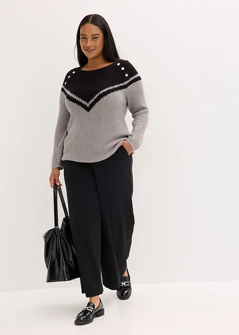 Genser med knapper, bonprix