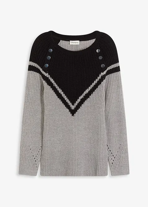 Genser med knapper, bonprix