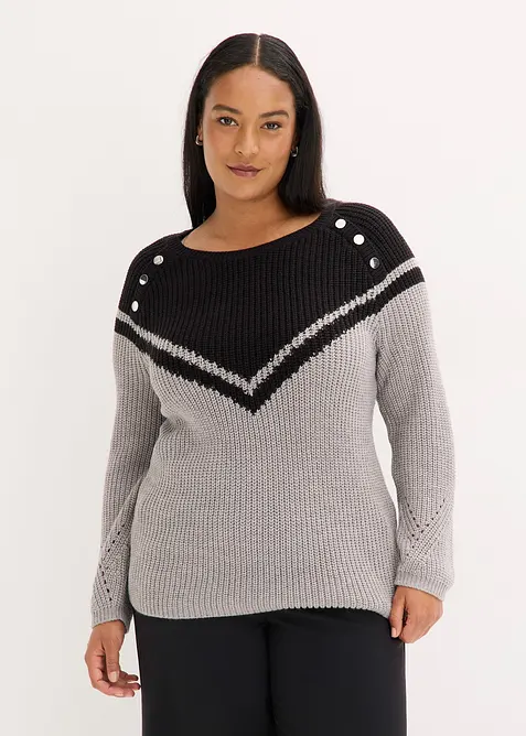 Genser med knapper, bonprix