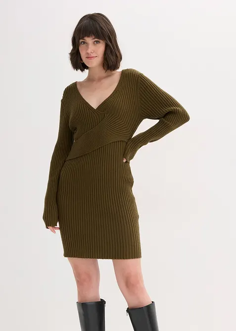 Strikkekjole i viskosemiks, bonprix