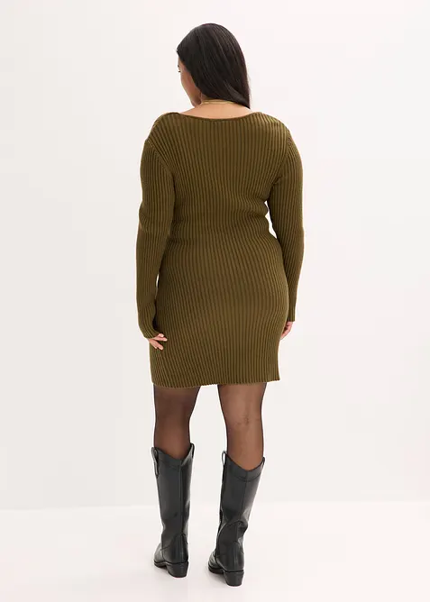 Strikkekjole i viskosemiks, bonprix