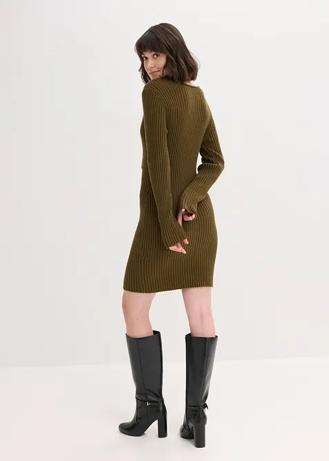 Strikkekjole i viskosemiks, bonprix