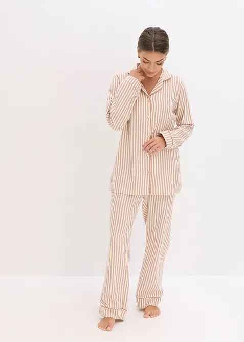 Flanell-pyjamas med gavepose, bonprix