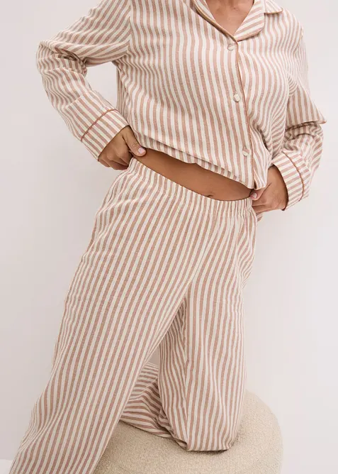 Flanell-pyjamas med gavepose, bonprix