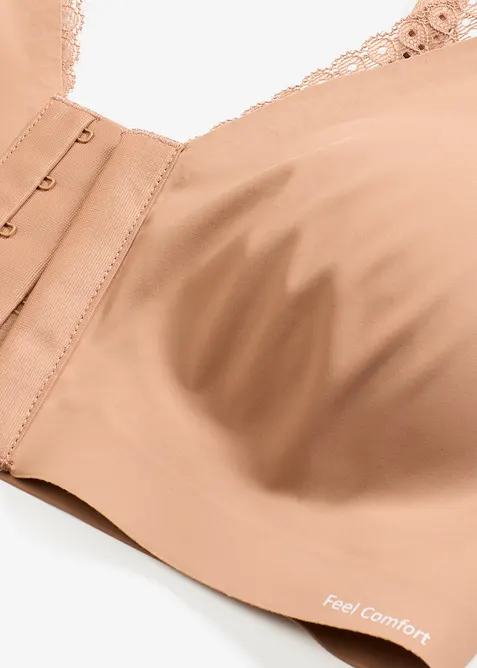 Vattert Feel Comfort Lasercut-BH uten bøyle med lukning foran, bonprix