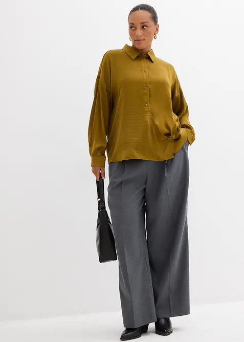 Skjorte i tynn sateng, bonprix