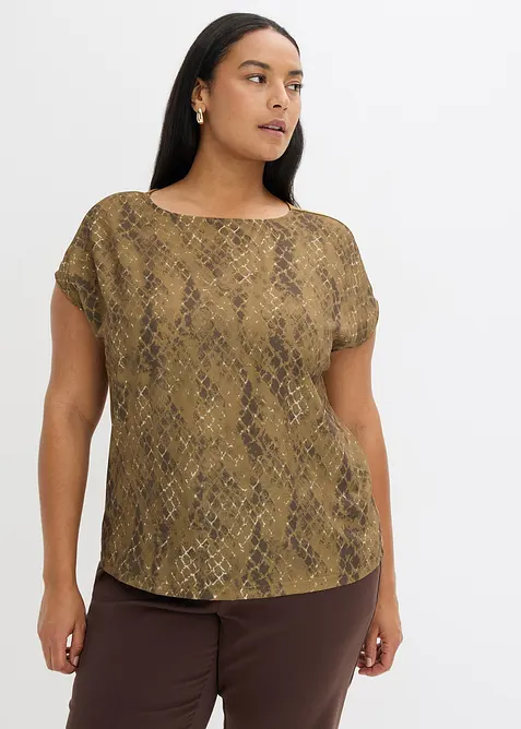 Topp i vevd miks, bonprix