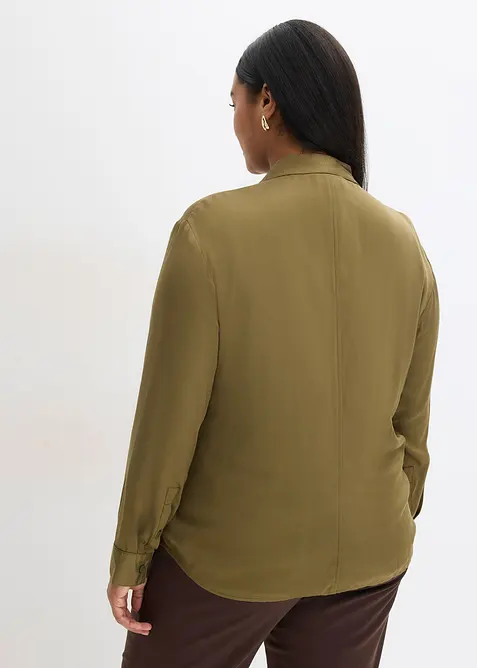 Bluse i lett sateng, bonprix