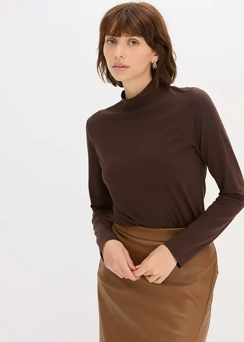 Langermet, figurn&aelig;r topp, bonprix