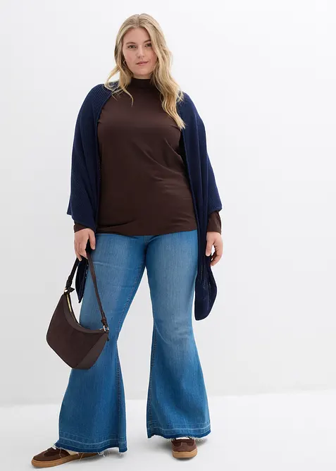 Langermet, figurn&aelig;r topp, bonprix